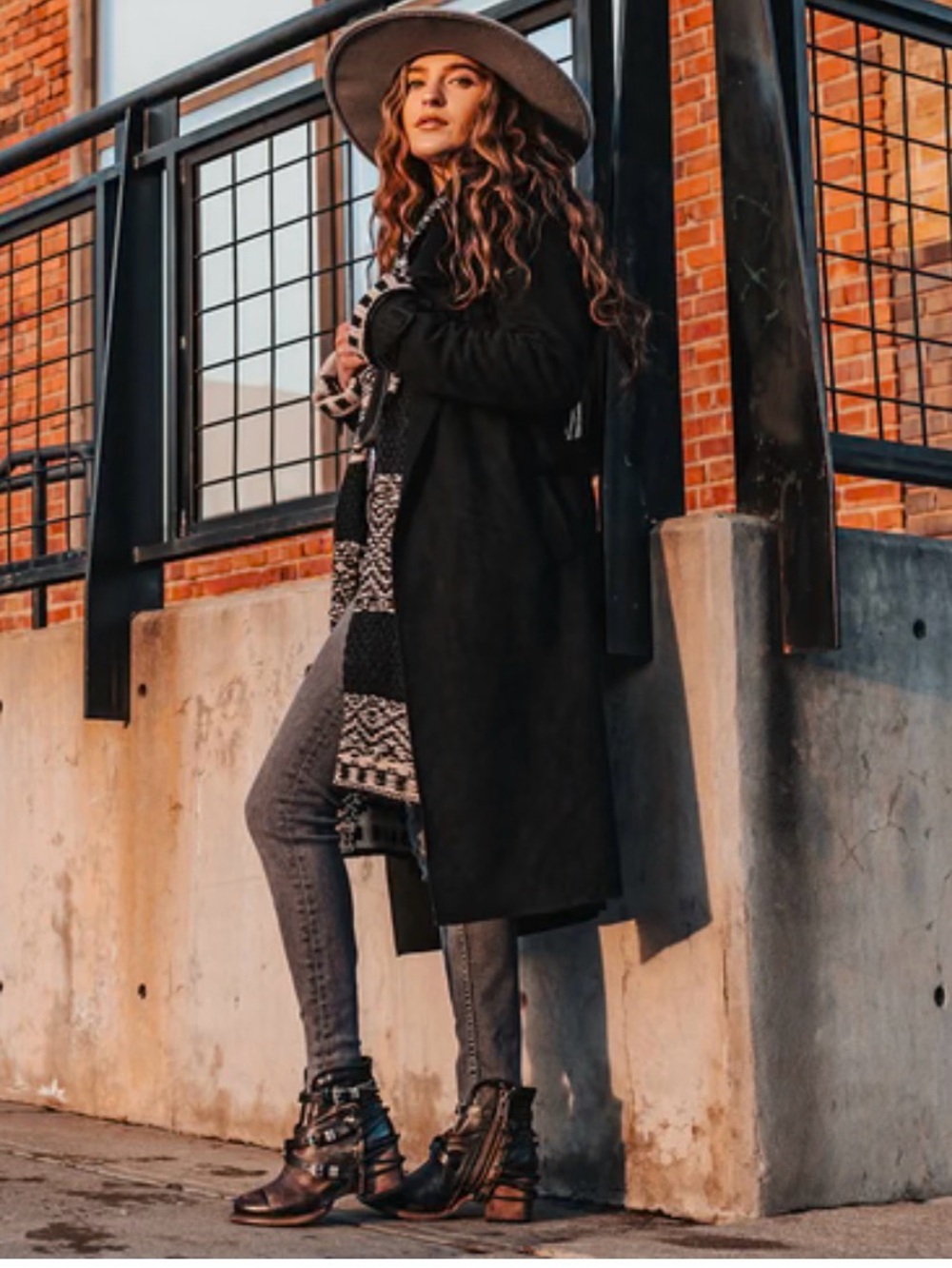 Freebird by Steven Black Distressed Leather Buckle Strap Ankle Boots - Picture 5 of 10